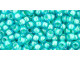 TOHO Glass Seed Bead, Size 8, 3mm, Inside-Color Aqua/Lt Jonquil-Lined (Tube)