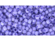 TOHO Glass Seed Bead, Size 8, 3mm, Inside-Color Crystal/Neon Purple-Lined (Tube)