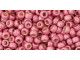 TOHO Glass Seed Bead, Size 8, 3mm, PermaFinish - Matte Galvanized Pink Lilac (Tube)
