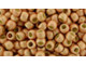 TOHO Glass Seed Bead, Size 8, 3mm, PermaFinish - Matte Galvanized Rose Gold (Tube)