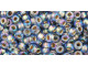 The uniform size and shape of Toho seed beads make them an excellent choice for beadwork and consistently-sized spacers.Toho seed beads are usually colorfast; however, galvanized and silver-lined  beads may fade over time. Protect them from bleach, excessive friction and direct sunlight to keep them looking like new. Seed Bead Facts What are seed beads? Popular, tiny glass beads commonly used for weaving and embellishment.How are they made? Glass is pulled or drawn using a hollow tube, and then   the glass is cut in small pieces. They are sometimes reheated to round   the ends.What's that funny little zero? That zero refers to   the number of aughts, which is a unit used to indicate the size of   small beads. The scale is inverted, so larger numbers of aughts   correspond to smaller beads (i.e. the bigger the number, the smaller   the bead). Size 11 would be 00000000000, but since that takes up too much   room, it is abbreviated to 110.  See Related Products links (below) for similar items and additional jewelry-making supplies that are often used with this item. 