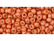TOHO Glass Seed Bead, Size 8, 3mm, PermaFinish - Matte Galvanized Saffron (Tube)