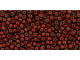 TOHO Glass Seed Bead, Size 8, 3mm, PermaFinish - Galvanized Brick Red (Tube)