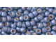 TOHO Glass Seed Bead, Size 8, 3mm, PermaFinish - Frosted Metallic Polaris (Tube)