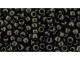 TOHO Glass Seed Bead, Size 8, 3mm, HYBRID Metallic Suede - Dk Green (Tube)