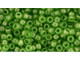 TOHO Glass Seed Bead, Size 8, 3mm, HYBRID Sueded Gold Transparent Peridot (Tube)