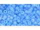 TOHO Glass Seed Bead, Size 8, 3mm, HYBRID Sueded Gold Transparent Aquamarine (Tube)