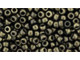 TOHO Glass Seed Bead, Size 8, 3mm, HYBRID Metallic Suede - Gold (Tube)