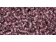 TOHO Glass Seed Bead, Size 11, 2.1mm, Inside-Color Crystal/Blush-Lined (Tube)