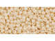 TOHO Glass Seed Bead, Size 11, 2.1mm, Opaque-Lustered Lt Beige (Tube)