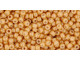 TOHO Glass Seed Bead, Size 11, 2.1mm, Opaque-Lustered Dk Beige (Tube)