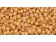 TOHO Glass Seed Bead, Size 11, 2.1mm, Opaque-Lustered Dk Beige (Tube)
