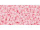 The uniform size and shape of Toho seed beads make them an excellent choice for beadwork and consistently-sized spacers.Toho seed beads are usually colorfast; however, galvanized and silver-lined  beads may fade over time. Protect them from bleach, excessive friction and direct sunlight to keep them looking like new. Seed Bead Facts What are seed beads? Popular, tiny glass beads commonly used for weaving and embellishment.How are they made? Glass is pulled or drawn using a hollow tube, and then   the glass is cut in small pieces. They are sometimes reheated to round   the ends.What's that funny little zero? That zero refers to   the number of aughts, which is a unit used to indicate the size of   small beads. The scale is inverted, so larger numbers of aughts   correspond to smaller beads (i.e. the bigger the number, the smaller   the bead). Size 11 would be 00000000000, but since that takes up too much   room, it is abbreviated to 110.  See Related Products links (below) for similar items and additional jewelry-making supplies that are often used with this item. 