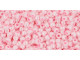 TOHO Glass Seed Bead, Size 11, 2.1mm, Opaque-Lustered Baby Pink (Tube)