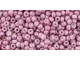 TOHO Glass Seed Bead, Size 11, 2.1mm, Marbled Opaque Pink/Pink (Tube)