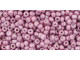 TOHO Glass Seed Bead, Size 11, 2.1mm, Marbled Opaque Pink/Pink (Tube)