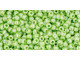 TOHO Glass Seed Bead, Size 11, 2.1mm, Opaque-Lustered Sour Apple (Tube)