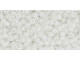 TOHO Glass Seed Bead, Size 11, 2.1mm, Opaque-Lustered White (Tube)