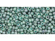 TOHO Glass Seed Bead, Size 11, 2.1mm, Marbled Opaque Turquoise/Blue (Tube)