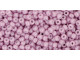 TOHO Glass Seed Bead, Size 11, 2.1mm, Opaque-Lustered Pale Mauve (Tube)