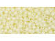 The uniform size and shape of Toho seed beads make them an excellent choice for beadwork and consistently-sized spacers.Toho seed beads are usually colorfast; however, galvanized and silver-lined  beads may fade over time. Protect them from bleach, excessive friction and direct sunlight to keep them looking like new. Seed Bead Facts What are seed beads? Popular, tiny glass beads commonly used for weaving and embellishment.How are they made? Glass is pulled or drawn using a hollow tube, and then   the glass is cut in small pieces. They are sometimes reheated to round   the ends.What's that funny little zero? That zero refers to   the number of aughts, which is a unit used to indicate the size of   small beads. The scale is inverted, so larger numbers of aughts   correspond to smaller beads (i.e. the bigger the number, the smaller   the bead). Size 11 would be 00000000000, but since that takes up too much   room, it is abbreviated to 110.  See Related Products links (below) for similar items and additional jewelry-making supplies that are often used with this item. 