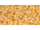 TOHO Glass Seed Bead, Size 11, 2.1mm, Transparent-Rainbow Frosted Lt Topaz (Tube)