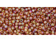 TOHO Glass Seed Bead, Size 11, 2.1mm, Transparent-Rainbow Topaz (Tube)