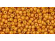 TOHO Glass Seed Bead, Size 11, 2.1mm, Opaque-Lustered Tuscan Orange (Tube)