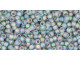 TOHO Glass Seed Bead, Size 11, 2.1mm, Transparent-Rainbow Frosted Gray (Tube)