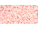 TOHO Glass Seed Bead, Size 11, 2.1mm, Transparent-Rainbow Frosted Rosaline (Tube)