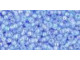 TOHO Glass Seed Bead, Size 11, 2.1mm, Transparent-Rainbow Lt Sapphire (Tube)