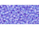 TOHO Glass Seed Bead, Size 11, 2.1mm, Transparent-Rainbow Lt Sapphire (Tube)