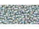 TOHO Glass Seed Bead, Size 11, 2.1mm, Transparent-Rainbow Black Diamond (Tube)