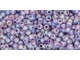 TOHO Glass Seed Bead, Size 11, 2.1mm, Transparent Rainbow Frosted Lt Tanzanite (Tube)
