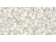 TOHO Glass Seed Bead, Size 11, 2.1mm, Silver-Lined Milky White (Tube)