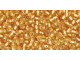 TOHO Glass Seed Bead, Size 11, 2.1mm, Silver-Lined Med Topaz (Tube)