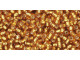 TOHO Glass Seed Bead, Size 11, 2.1mm, Silver-Lined Topaz (Tube)
