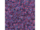 TOHO Glass Seed Bead, Size 11, 2.1mm, Inside-Color Frosted Aqua/Purple-Lined (Tube)
