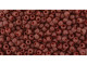 TOHO Glass Seed Bead, Size 11, 2.1mm, Semi Glazed - Dk Red (Tube)