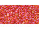 The uniform size and shape of Toho seed beads make them an excellent choice for beadwork and consistently-sized spacers.Toho seed beads are usually colorfast; however, galvanized and silver-lined  beads may fade over time. Protect them from bleach, excessive friction and direct sunlight to keep them looking like new. Seed Bead Facts What are seed beads? Popular, tiny glass beads commonly used for weaving and embellishment.How are they made? Glass is pulled or drawn using a hollow tube, and then   the glass is cut in small pieces. They are sometimes reheated to round   the ends.What's that funny little zero? That zero refers to   the number of aughts, which is a unit used to indicate the size of   small beads. The scale is inverted, so larger numbers of aughts   correspond to smaller beads (i.e. the bigger the number, the smaller   the bead). Size 11 would be 00000000000, but since that takes up too much   room, it is abbreviated to 110.  See Related Products links (below) for similar items and additional jewelry-making supplies that are often used with this item. 