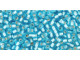 TOHO Glass Seed Bead, Size 11, 2.1mm, Silver-Lined Frosted Aquamarine (Tube)