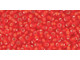 TOHO Glass Seed Bead, Size 11, 2.1mm, Silver-Lined Lt Siam Ruby (Tube)