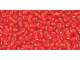TOHO Glass Seed Bead, Size 11, 2.1mm, Silver-Lined Lt Siam Ruby (Tube)