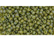 TOHO Glass Seed Bead, Size 11, 2.1mm, Semi Glazed Rainbow - Olive (Tube)