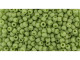 TOHO Glass Seed Bead, Size 11, 2.1mm, Semi Glazed - Honeydew (Tube)