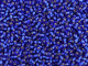 TOHO Glass Seed Bead, Size 11, 2.1mm, Silver-Lined Frosted Dk Sapphire (Tube)