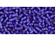TOHO Glass Seed Bead, Size 11, 2.1mm, Silver-Lined Frosted Dk Sapphire (Tube)