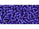 TOHO Glass Seed Bead, Size 11, 2.1mm, Silver-Lined Frosted Dk Sapphire (Tube)