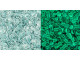TOHO Glass Seed Bead, Size 11, 2.1mm, Glow In The Dark - Baby Blue/Bright Green (Tube)