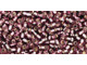 TOHO Glass Seed Bead, Size 11, 2.1mm, Silver-Lined Med Amethyst (Tube)